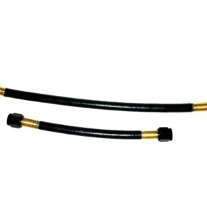 -4 'Straight x 45' Black Covered Stainless Steel/PTFE Hoses