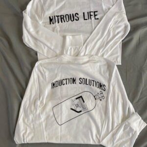 White & Black Long Sleeve Bottle shirt
