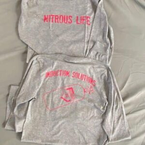 Gray & Pink Long Sleeve Bottle shirt