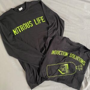 Black & Lime Green Long Sleeve Bottle shirt