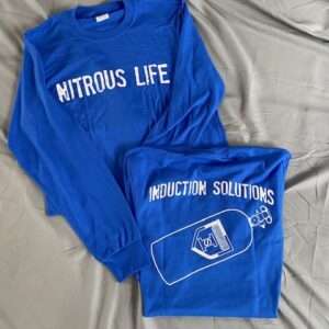 Blue & White Long Sleeve Bottle shirt